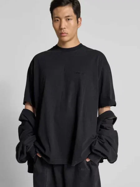 Oversized t-shirt z bawełny Vetements czarna