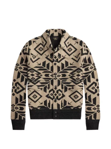 Geacă Ralph Lauren Rrl de lână cu imagine cu imprimeu geometric