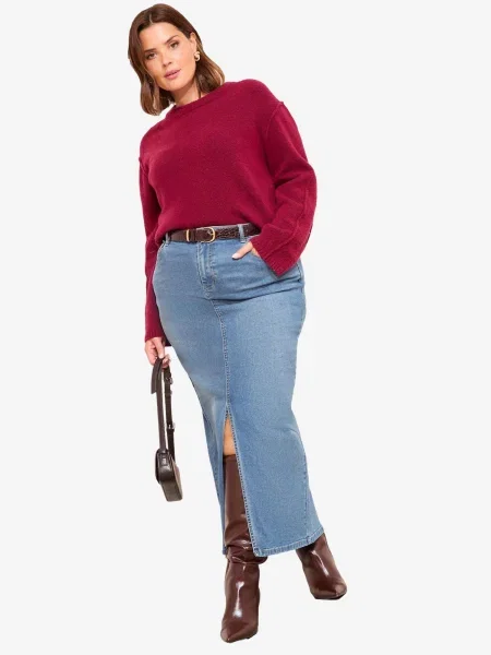 Friends Like These Fustă denim albastru