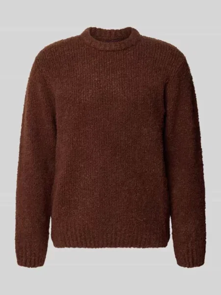 Sweter z dzianiny z okrągłym dekoltem model DUN' Edwin
