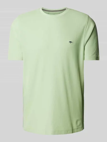 T-shirt z wyhaftowanym logo Fynch-hatton zielona