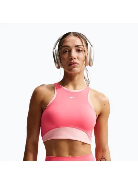 Спортен сутиен Nike One Medium Support Sea coral/bleached coral/white бяло