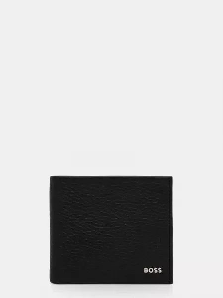 BOSS BLACK De piele portofel New negru