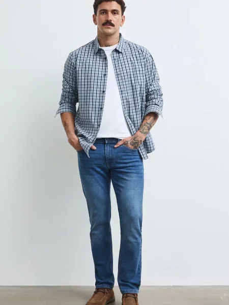Medicine slim fit traperice za muškarce plava