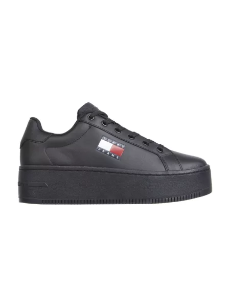Trampki Tommy Jeans skórzane czarne