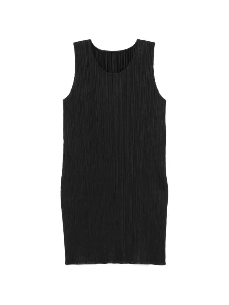 Rochie midi Pleats Please Issey Miyake fără mâneci negru