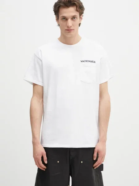 Wacko Maria t-shirt x Keith Haring z nadrukiem biały