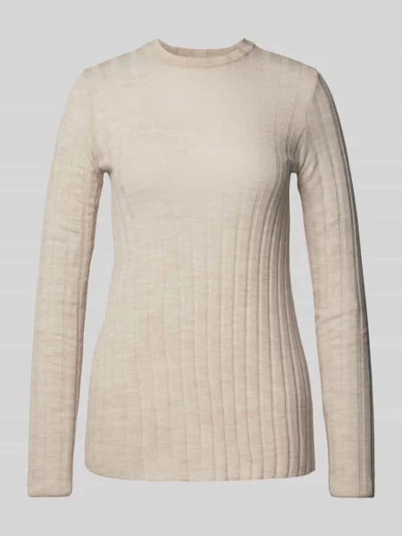 Sweter z dzianiny z żywej wełny z fakturowanym wzorem model ‘KACY’ Ivy Oak