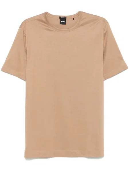 Tricou Boss din jerseu maro