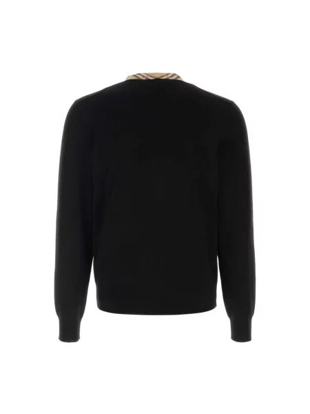 Sweter Burberry wełniany czarny