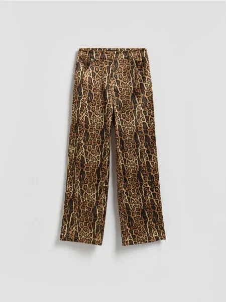Reserved Pantaloni cu imprimeu animal multicolor