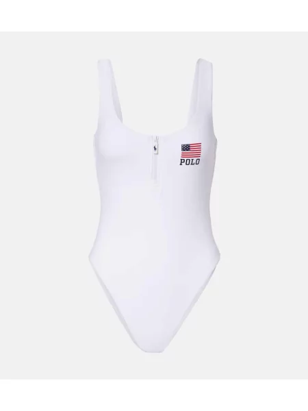 Costum de baie Polo Ralph Lauren alb