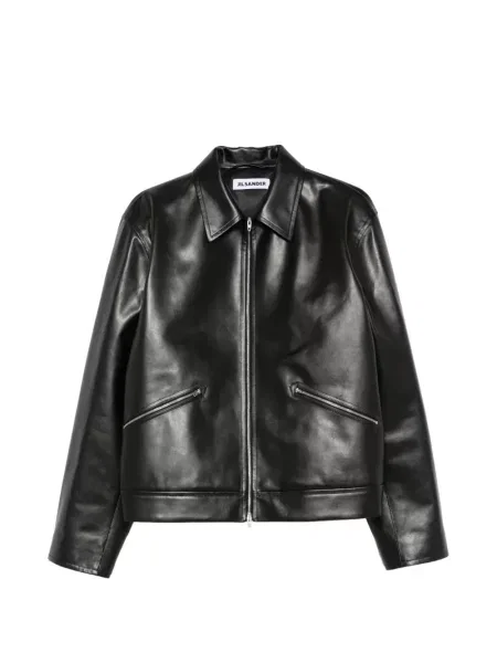 Geanta de piele Jil Sander negru