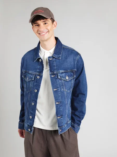 Pepe Jeans Prechodná bunda denim modrá