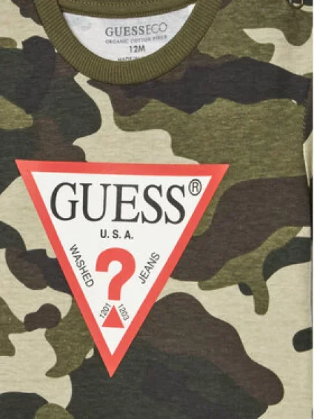 Guess T-shirt Regular Fit zelena