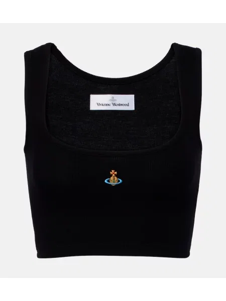 Decupat top Vivienne Westwood tricotate negru
