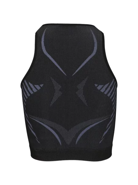 Top Off-white fără mâneci tricotate alb