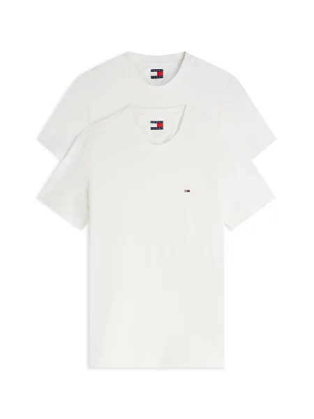 Tommy Jeans Set 2 tricouri Écru alb