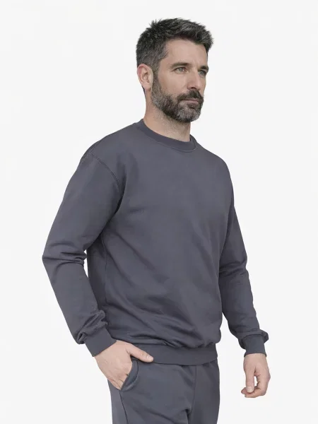 Світшот YUKI темно-сірий бавовна/поліестер сірий