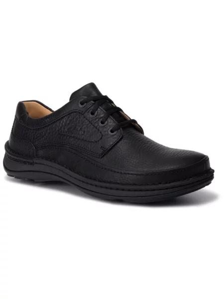 Туфлі Clarks Nature Three Black Leather чорні