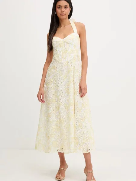 Bardot rochie princess galben