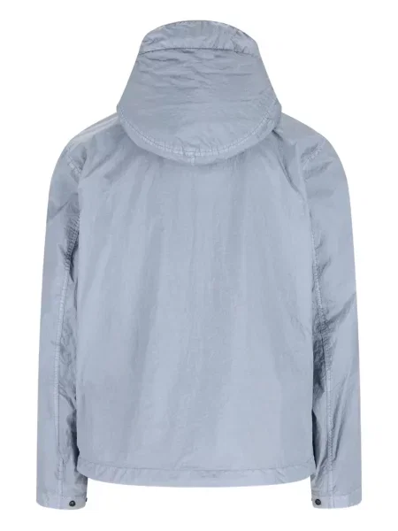 Bunda Stone Island s kapucí s kamínky modrá