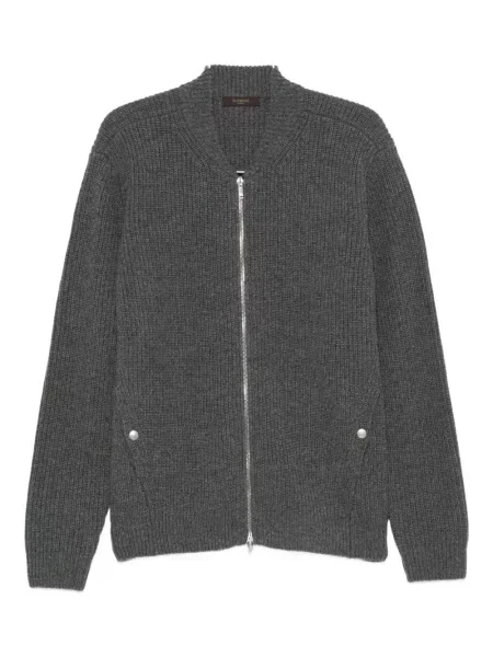 Kardigan Zanone prążkowany szary