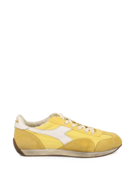 Sneakerși Diadora din piele de căprioară galben