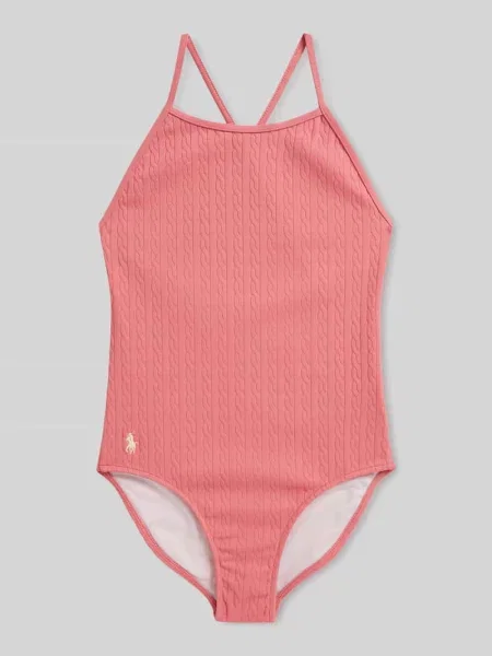 Kostium kąpielowy o kroju slim fit z cienkimi ramiączkami Polo Ralph Lauren Teens