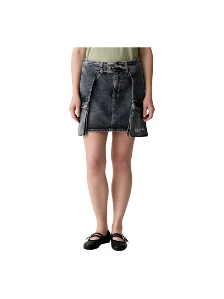 Spódnica Karl Lagerfeld Jeans Buckle Denim Mini Skirt Soft Tinted Blue M niebieska
