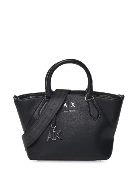 Geantă shopper Armani Exchange cu autograf negru