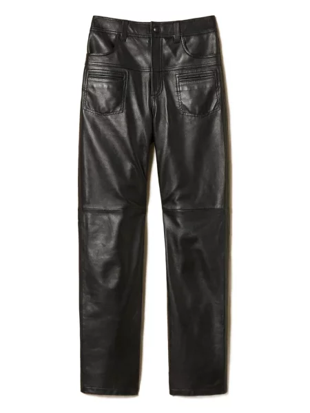 Pantaloni Twinset din piele negru