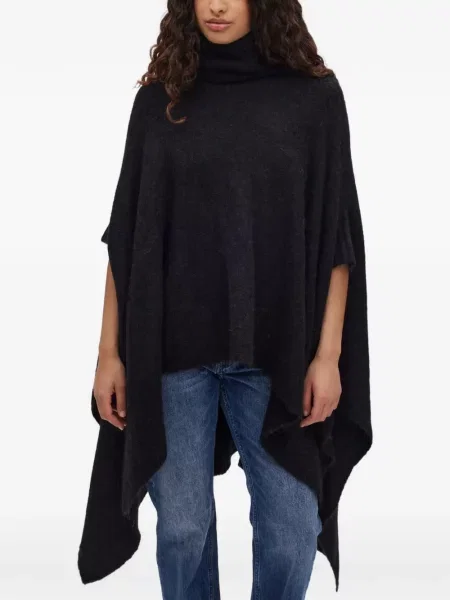 Poncho Rabens Saloner tricotate negru