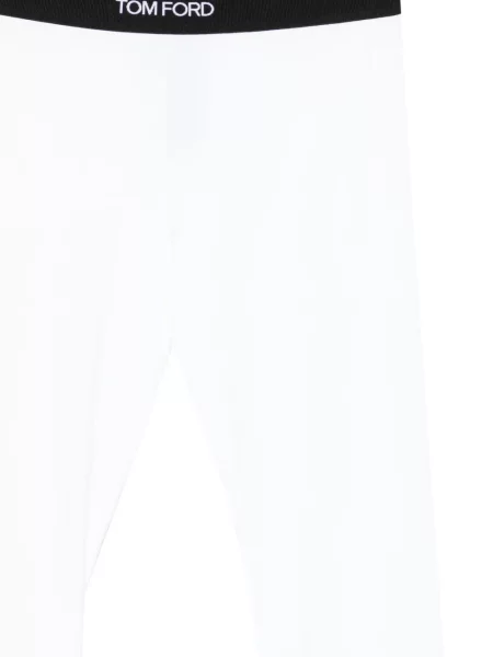 Decupat leggings Tom Ford cu autograf alb