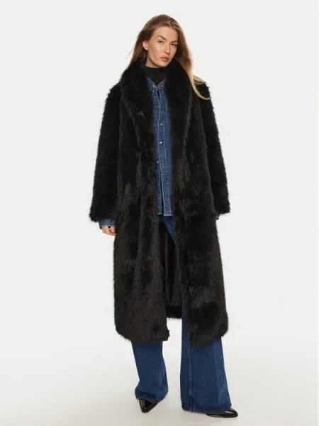 Palton de blană Kontatto negru