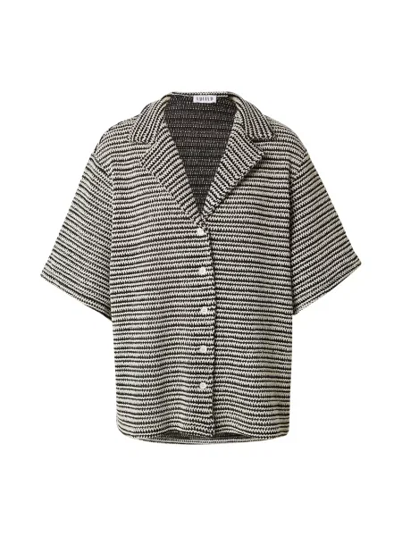 EDITED Tricou Karlotta crem / negru alb