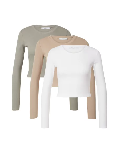 ABOUT YOU Tricou Loretta bej amestecat / verde deschis alb
