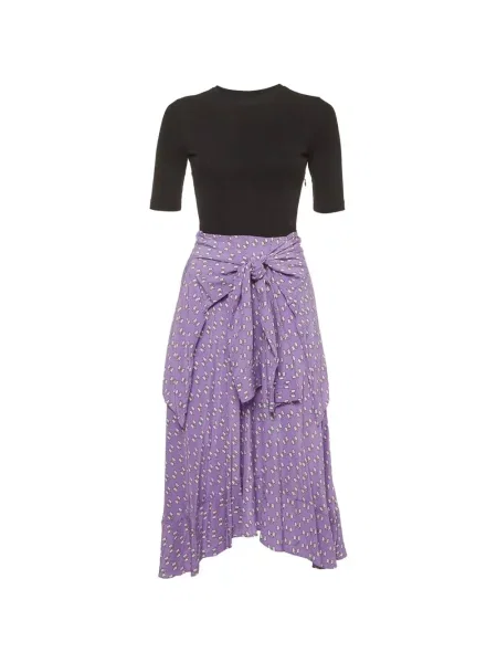 Rochie midi Maje cu funde cu legături violet