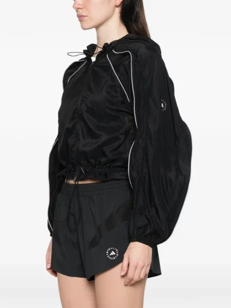 Geacă Adidas By Stella Mccartney cu glugă negru