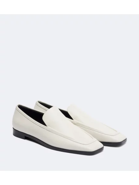 Pantofi loafer A.emery din piele alb