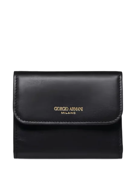 Portofel Giorgio Armani din piele cu imagine negru