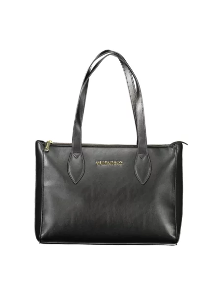 Lniana torebka Valentino Bags czarna