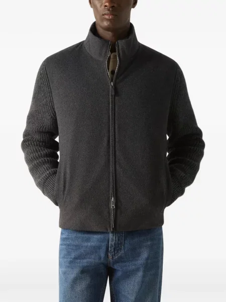 Cardigan Zegna din cașmir gri
