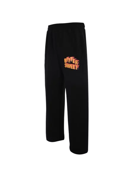 Pantaloni Tee Library cu imagine alergare negru
