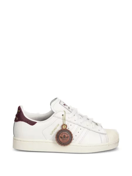 Decupat geacă Adidas cu glugă cu model piele de șarpe alb