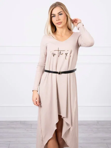 Rochie Kesi cu inscripții de costum bej