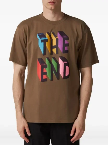 Tricou Undercover cu imagine maro