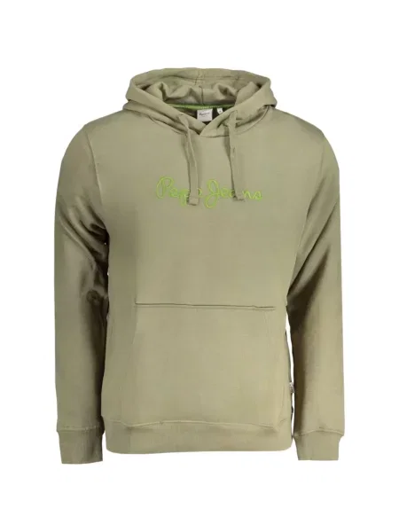 Hanorac cu glugă Pepe Jeans cu broderie verde