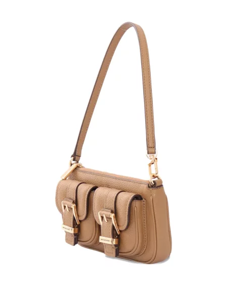 Top Michael Michael Kors cu franjuri din piele de căprioară lung negru