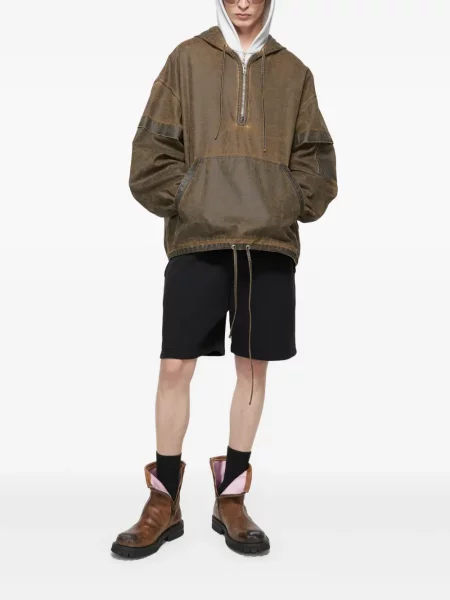 Pantaloni scurți Acne Studios din fleece negru